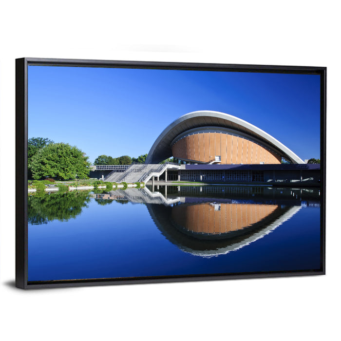 House of World Cultures, Sunny Berlin Wall Art as a framed canvas