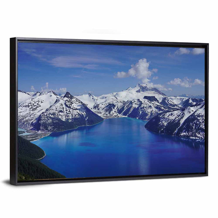 Garibaldi Lake Mountain View Wall Art as a framed canvas