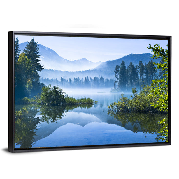 Lassen Morning Reflection Wall Art as a framed canvas