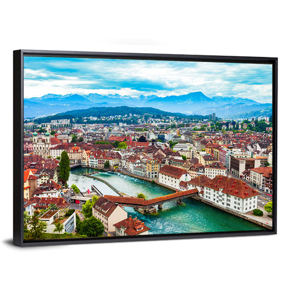 Lucerne Chapel Bridge View Wall Art