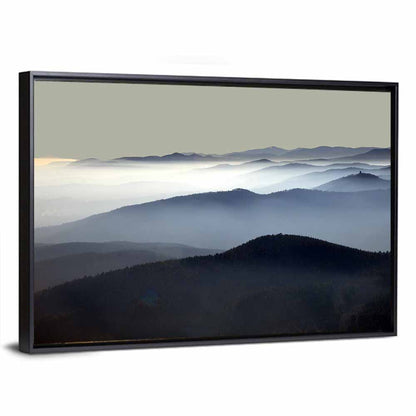 Distant Mountain Silhouette Wall Art