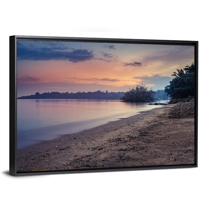 Lake Victoria at Dusk Wall Art as a framed canvas