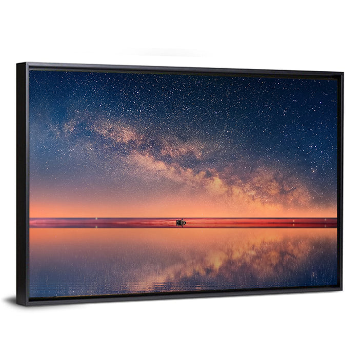 Ocean Starry Night Wall Art as a framed canvas