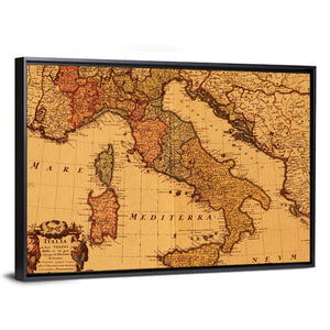 Antique Italian Map Wall Art