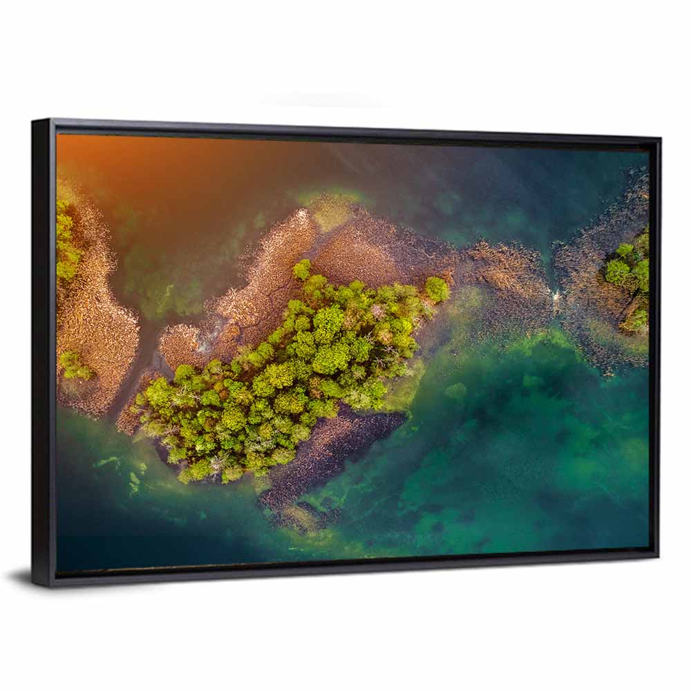 Lithuania Island With Forest Wall Art