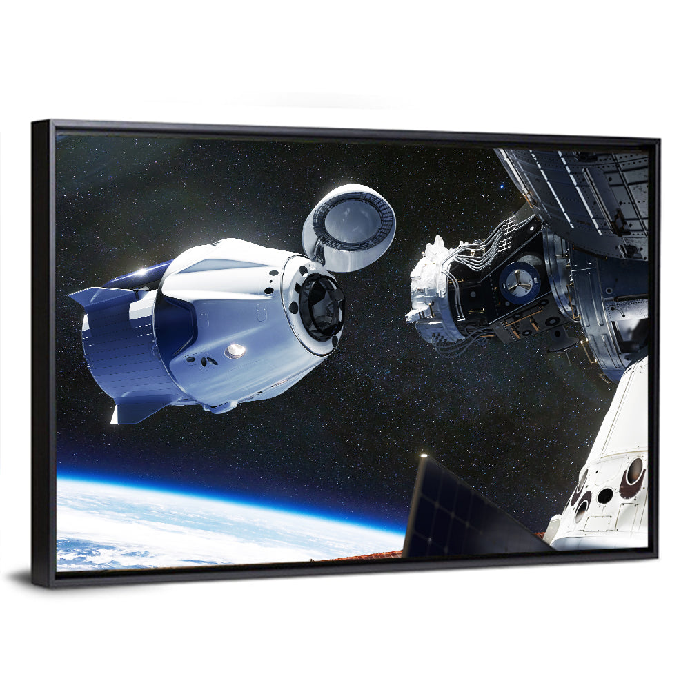 Crew Dragon Docking with Iss Wall Art