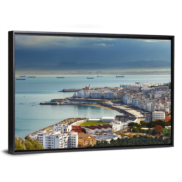 Bab El Oued Bay, Algiers Wall Art as a framed canvas
