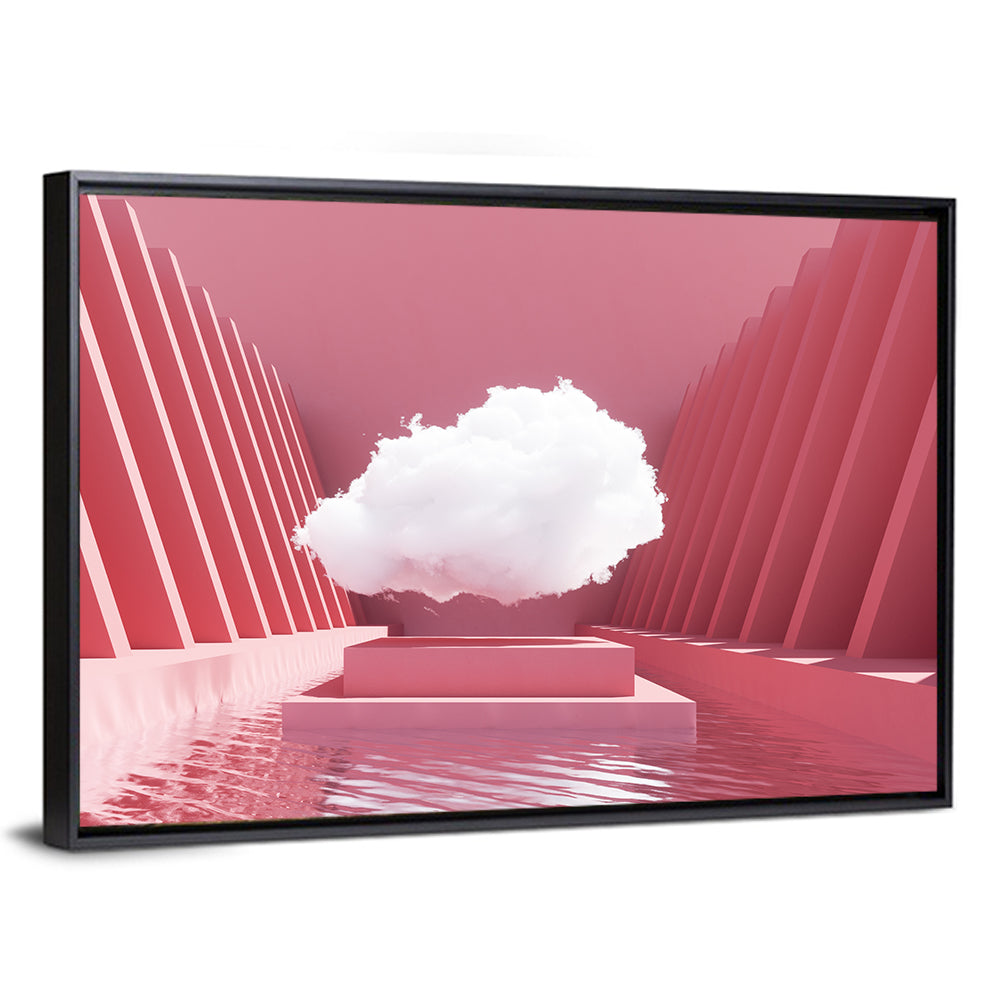 Pink Cloud Over Pool Wall Art