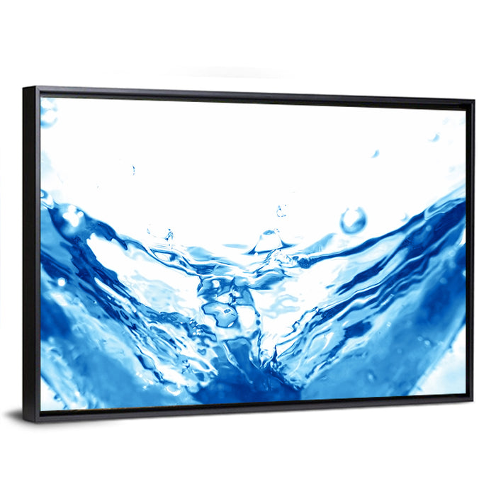 High-speed Water Splash Wall Art as a framed canvas