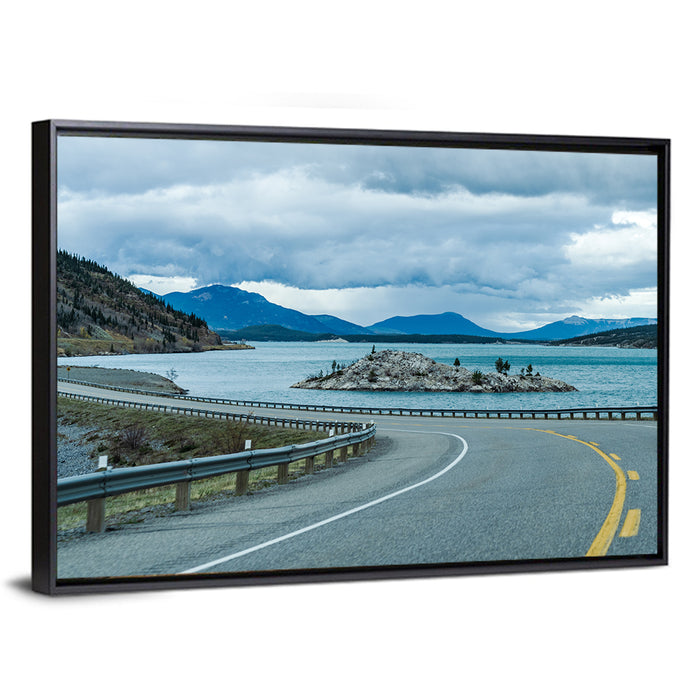 David Thompson Highway 11, Abraham Lake Wall Art as a framed canvas