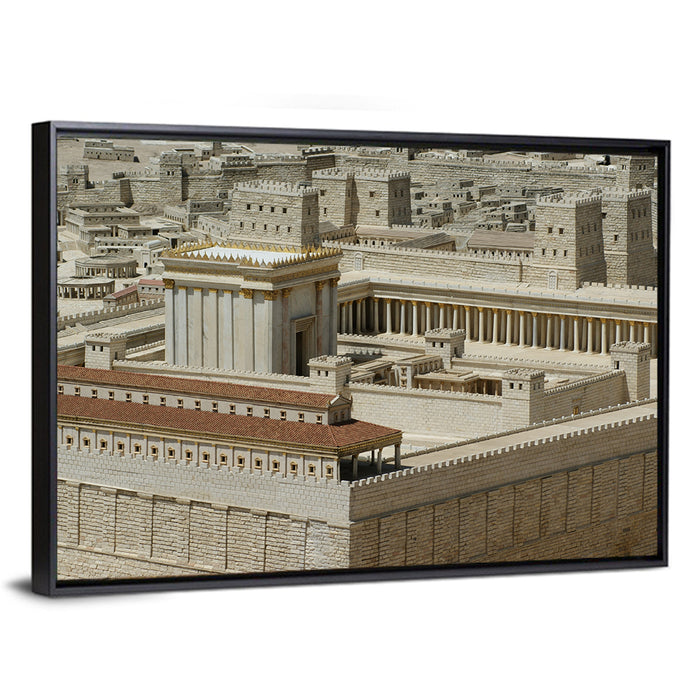 Holyland Model Second Temple Wall Art as a framed canvas