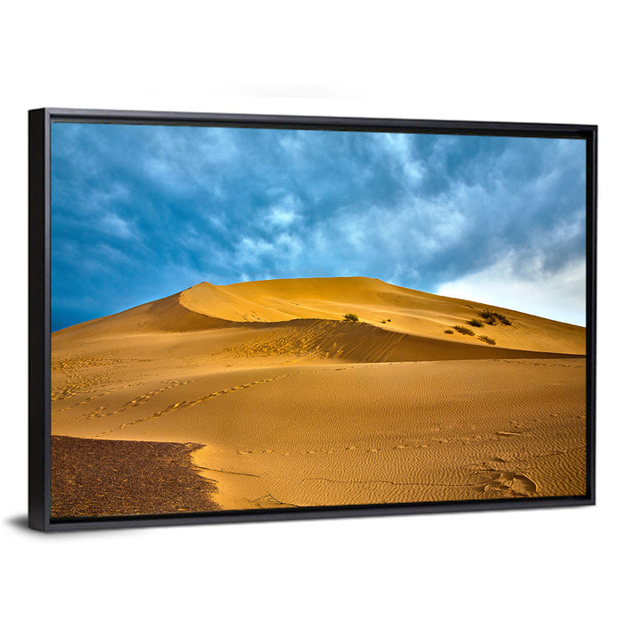 Altyn Emel Sand Dunes Wall Art as a framed canvas