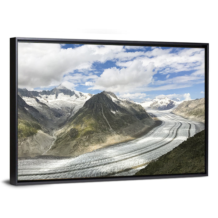 Aletsch Glacier Wall Art as a framed canvas