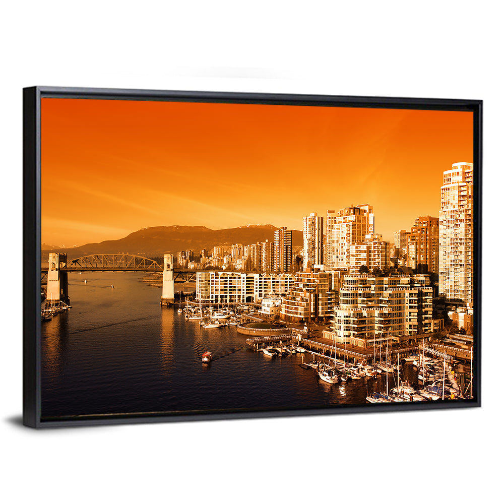 Vancouver City Sunset Wall Art