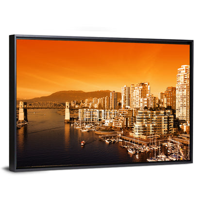 Vancouver City Sunset Wall Art