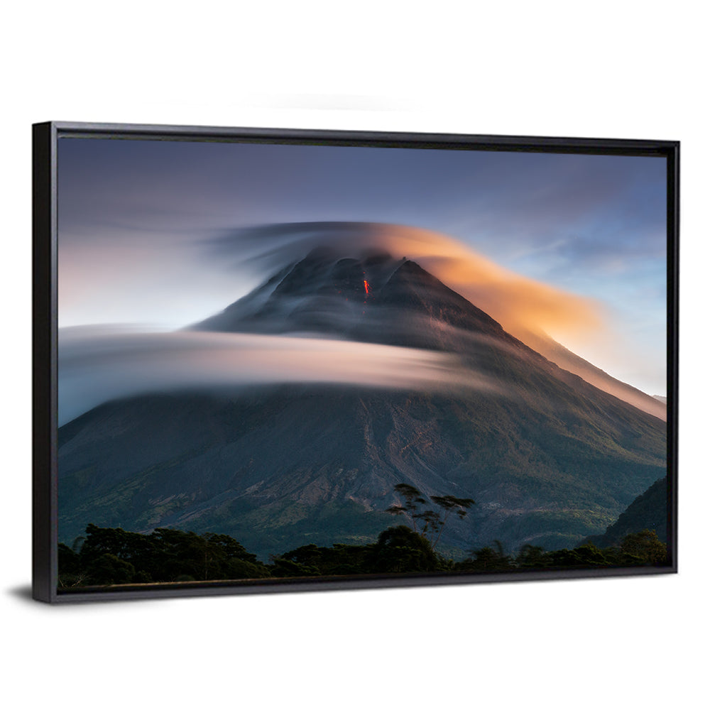 Mount Merapi at Dusk Wall Art