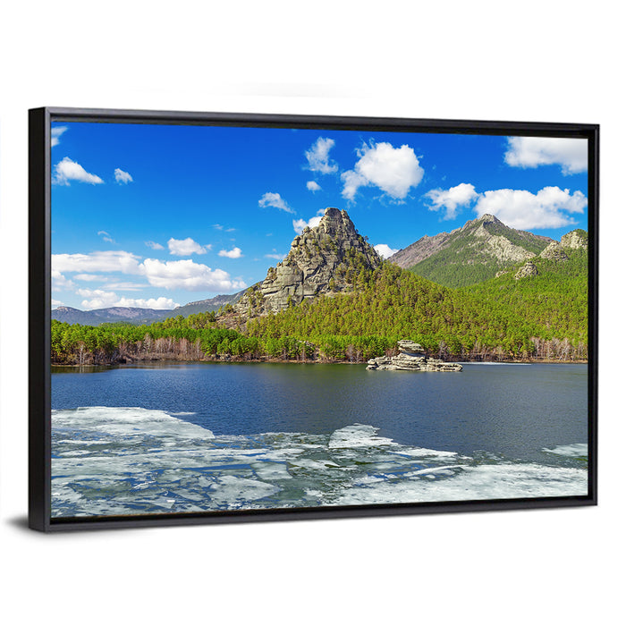 Burabay Lake Zhumbaktas Wall Art as a framed canvas