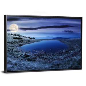 Mountain Lake at Night Wall Art