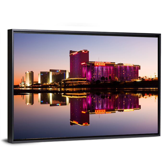 Laughlin Riverside Reflection Wall Art as a framed canvas