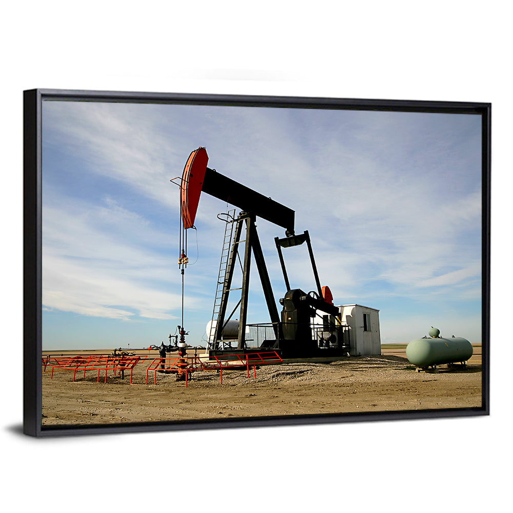 Pump Jack with Storage Tank Wall Art