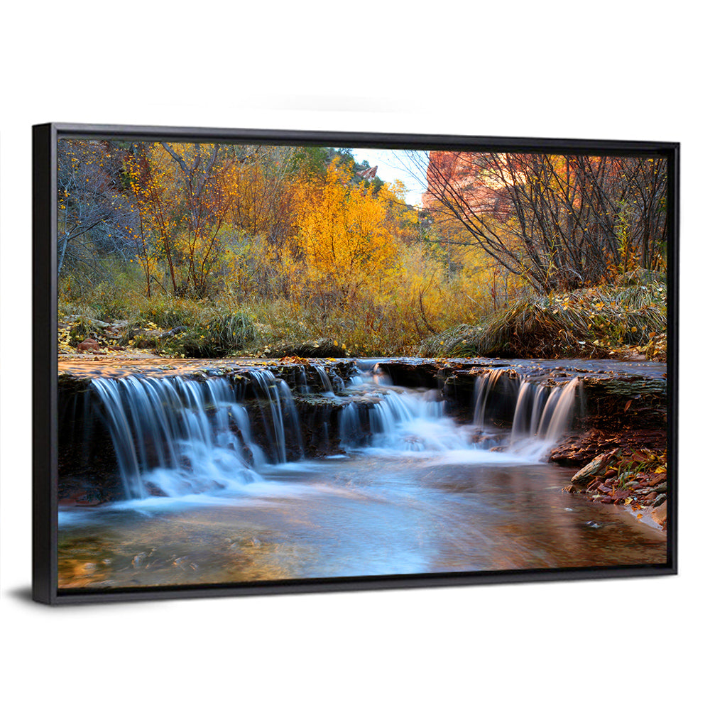 Autumn Stream at Zion Canyon Wall Art