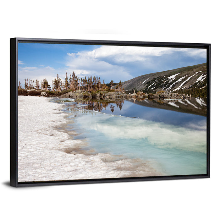 Lake Isabelle Reflection Wall Art as a framed canvas