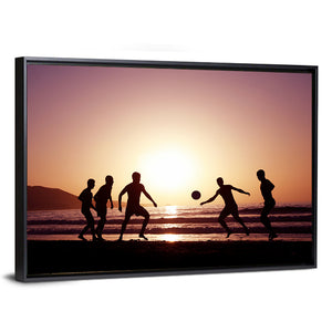 Football and Beach Sunset Wall Art