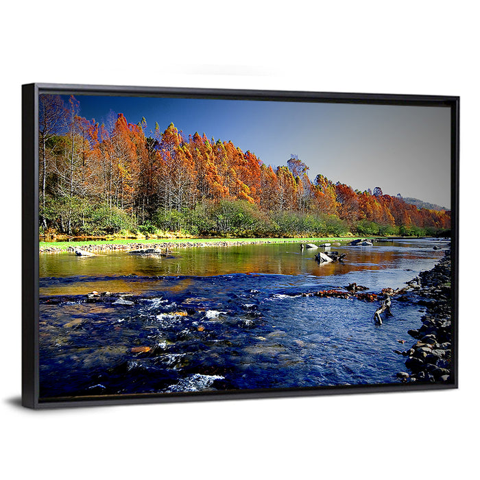 Beavers Bend State Park Wall Art as a framed canvas
