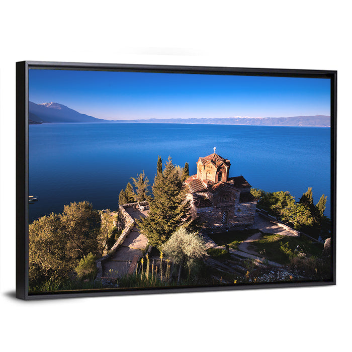 Church of St John at Kaneo, Ohrid Wall Art as a framed canvas