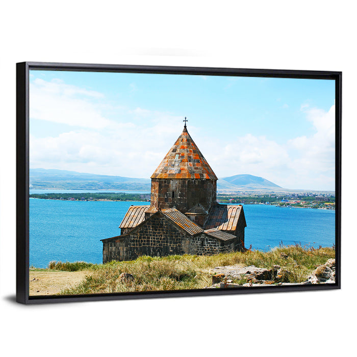 Sevanavank Monastery, Lake Sevan Wall Art as a framed canvas