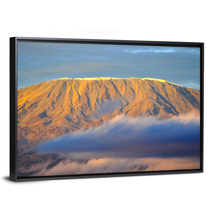 Kilimanjaro Sunrise Wall Art as a framed canvas