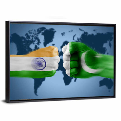 Arch Rivals India & Pakistan Fight Concept Wall Art