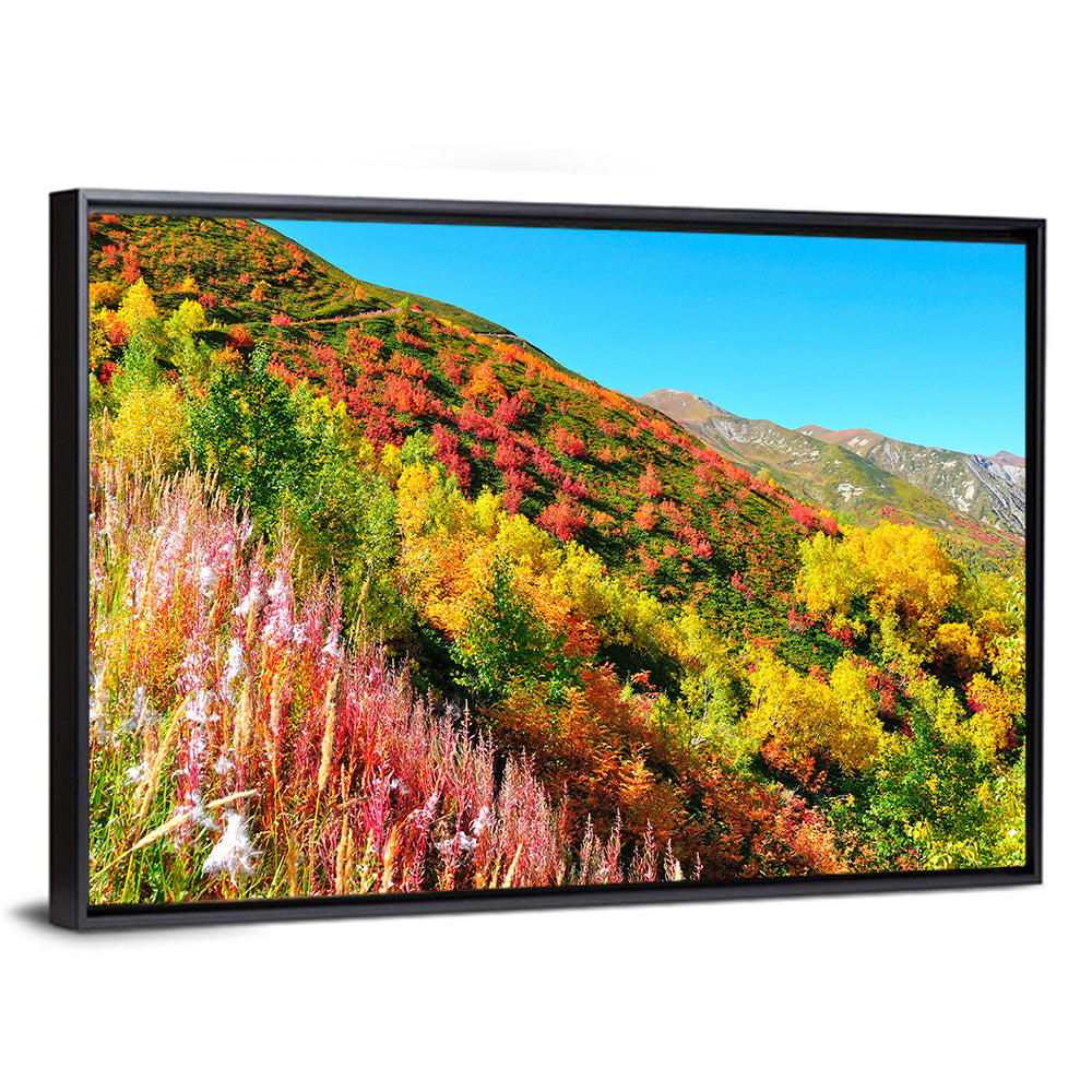 Svaneti Autumn Mountain Landscape Wall Art