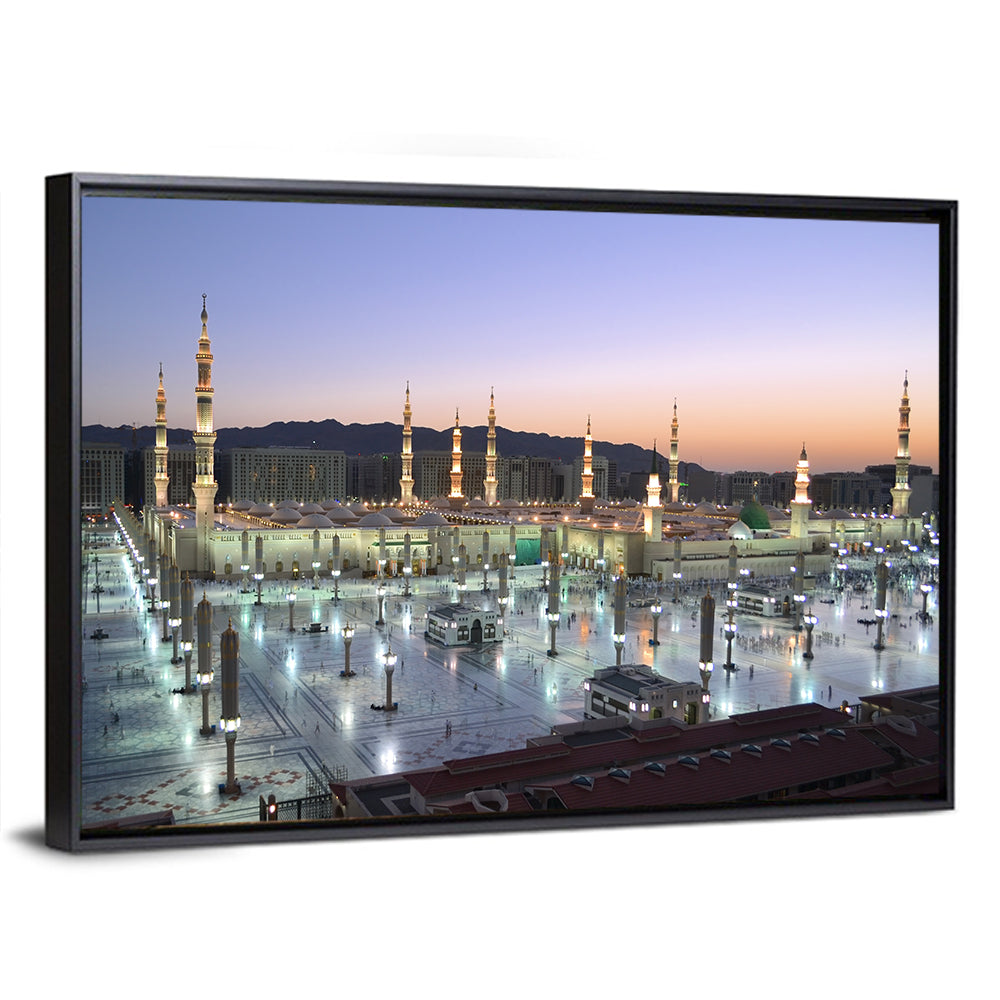 Nabawi Mosque at Dusk, Medina Wall Art