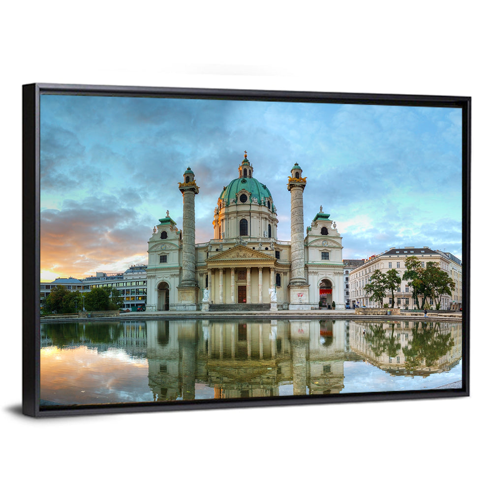 Karlskirche at Golden Hour Wall Art