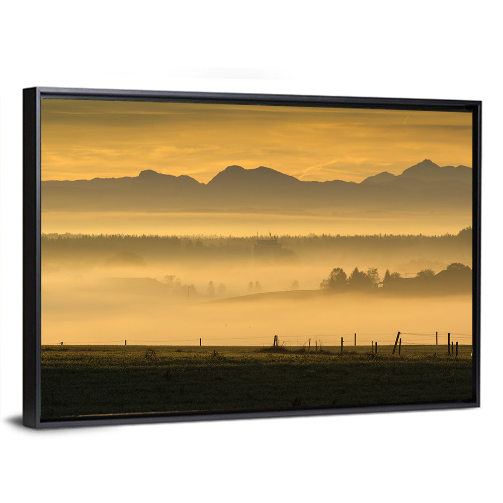Bavarian Alps Morning Haze Wall Art
