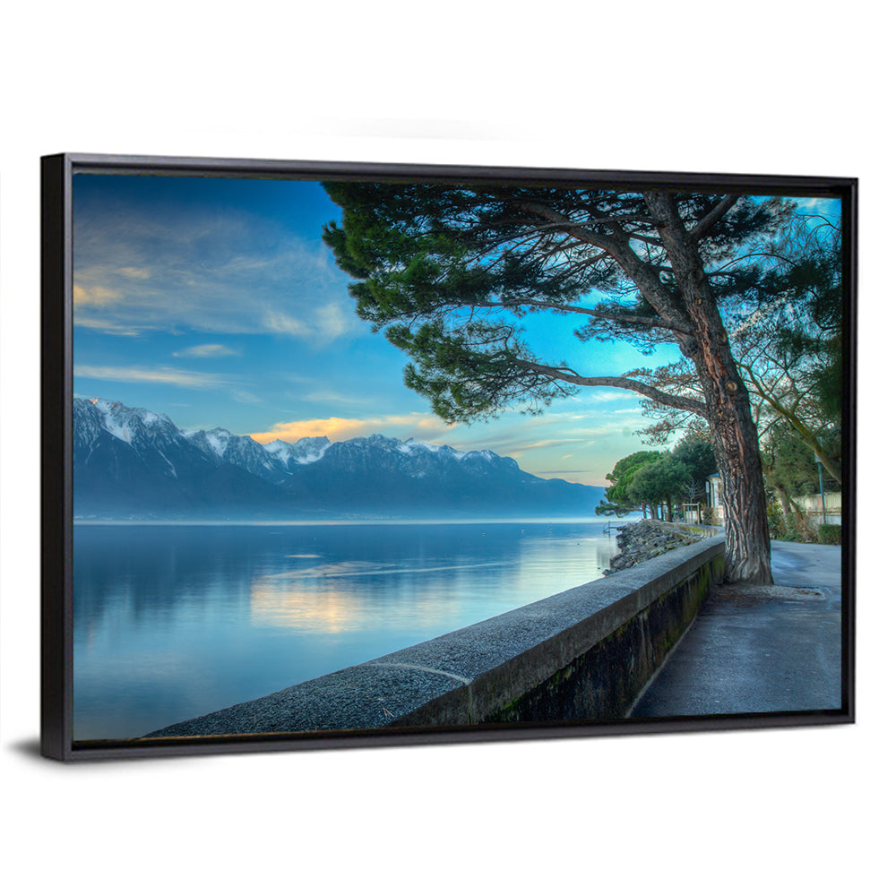 Lake Geneva View from Montreux Wall Art