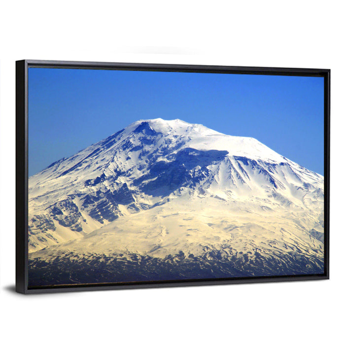 Mount Ararat Winter Summit Wall Art as a framed canvas