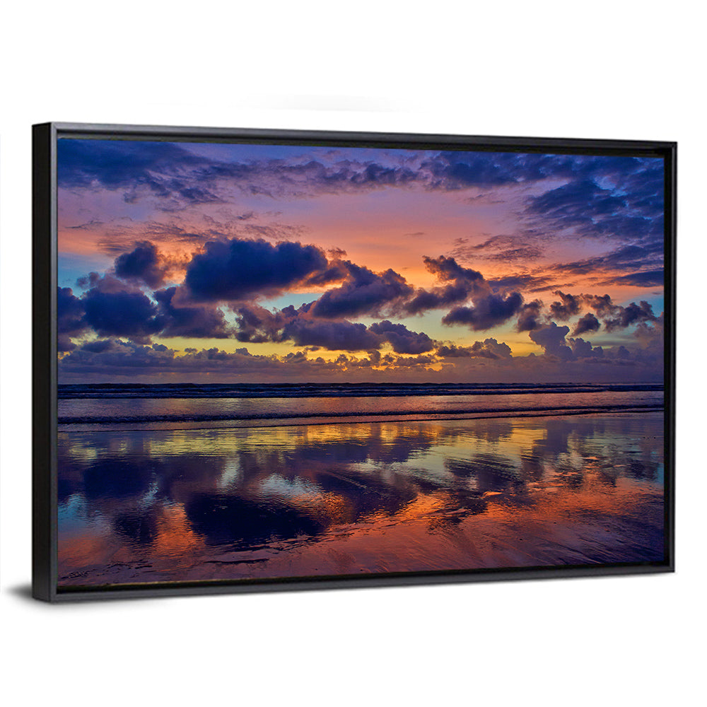 Dusk Beach Reflections Wall Art