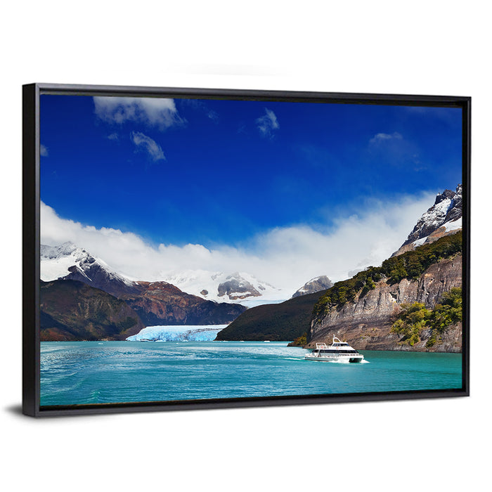 Lake Argentino Vista Wall Art as a framed canvas