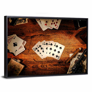 American West Poker Game Wall Art