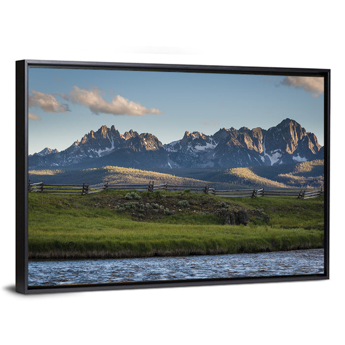 Sawtooth Mountains, Idaho Wall Art as a framed canvas