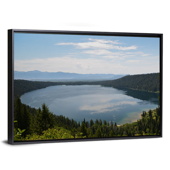 Phelps Lake Reflections Wall Art as a framed canvas
