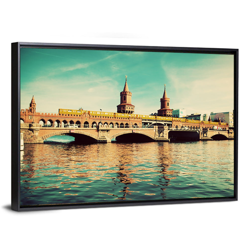 Oberbaum Bridge with Yellow Train Wall Art