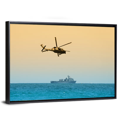 Naval Helicopter at Sea Wall Art