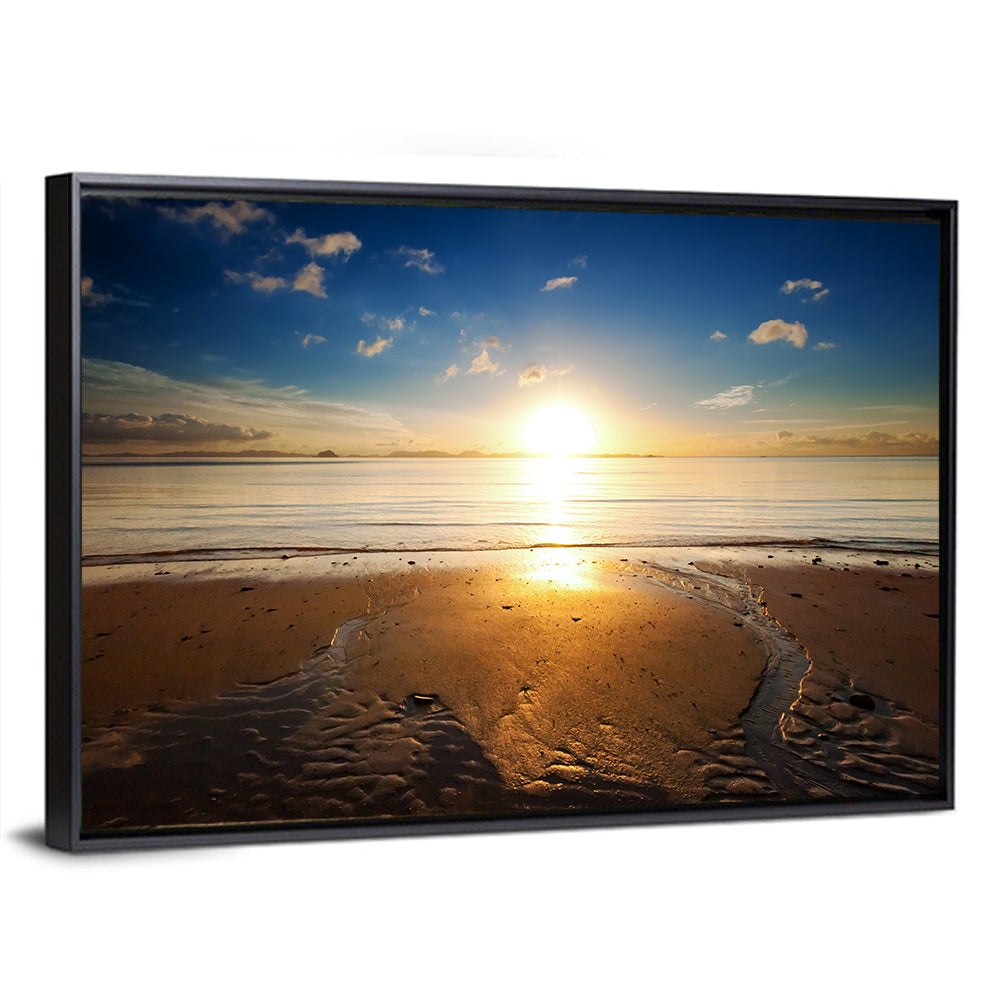 Sunrise Over Rippling Sand Wall Art