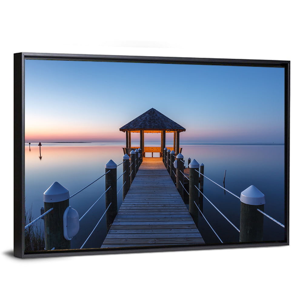 Pamlico Sound Twilight Gazebo Wall Art