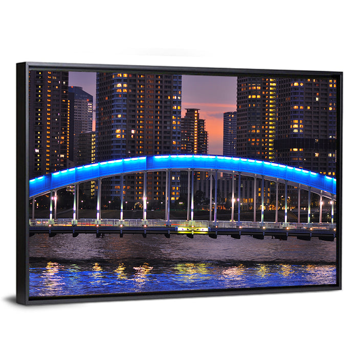 Eitai Bashi Bridge Wall Art as a framed canvas