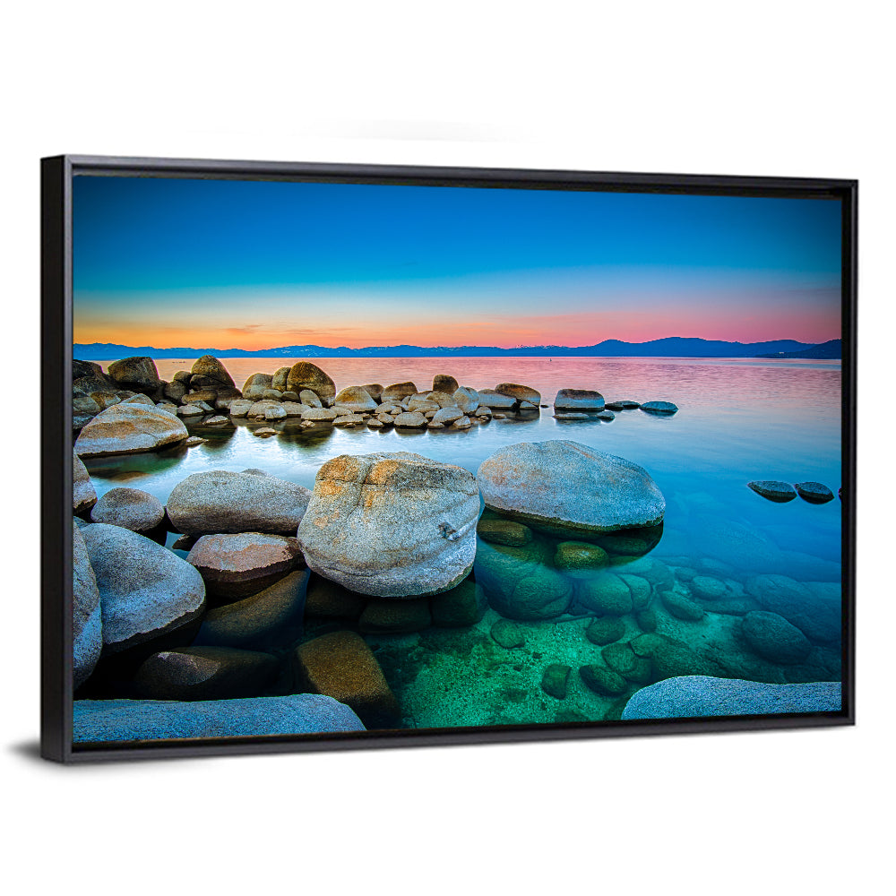 Lake Tahoe Sunset Boulders Wall Art