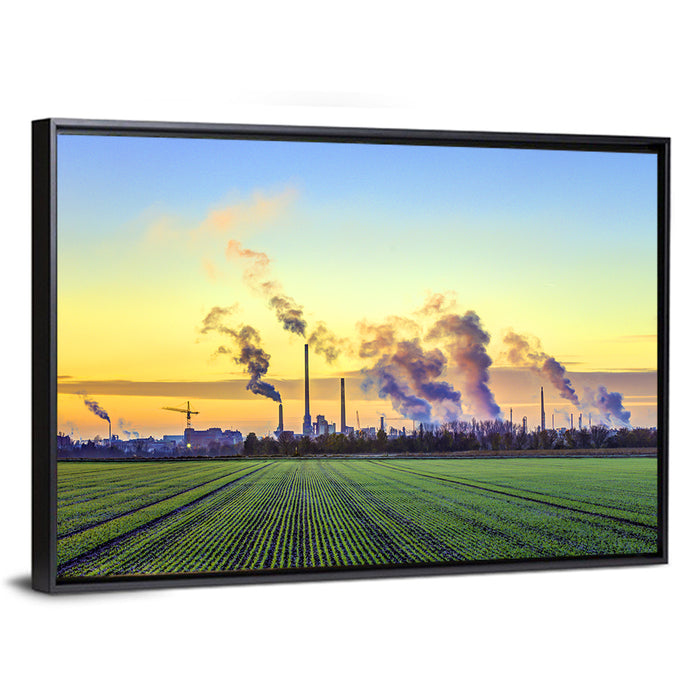 Frankfurt Industrial Edge Wall Art as a framed canvas